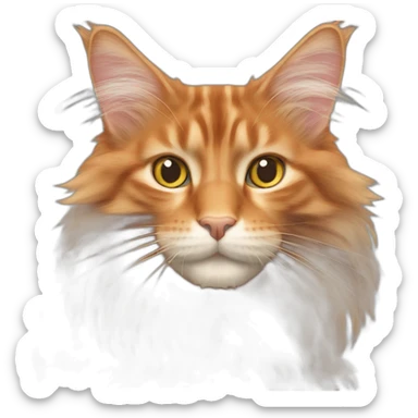 Light Red Maine coon sticker