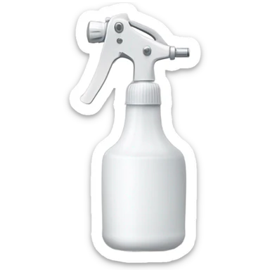 white hand sprayer with clear body sticker