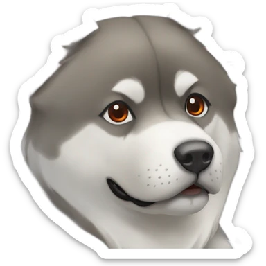 Akita inu brindle grey and red sticker