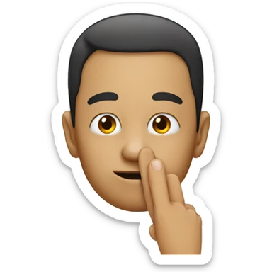 Finger in nose sticker