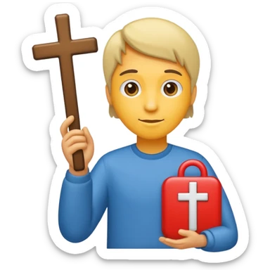 maak een emoji met een persoon emoji in het midden en dan een kruis of een vinkje in de handen van deze persoon sticker