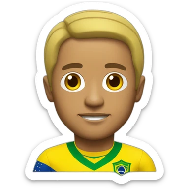 Roberto Carlos wearing yellow Brazil jersey sticker