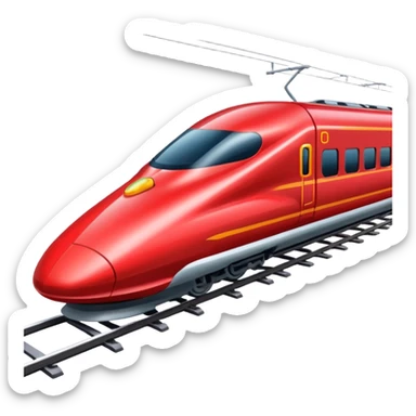 Red bullet Train sticker