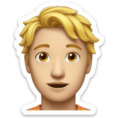 Exagerated modelling face sticker