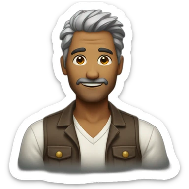 hombre transformacion nivel 1 sticker