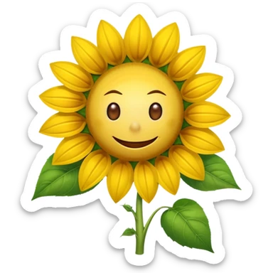 a picture of the sunflower from Plants vs. Zombies sticker