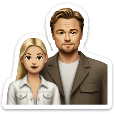 Leonardo DiCaprio with Young model sticker