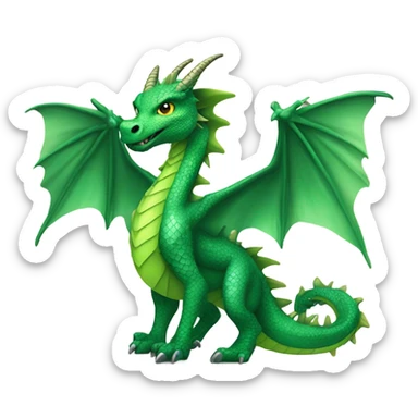Green dragon sticker