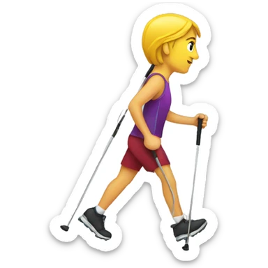 Nordic walking sticker