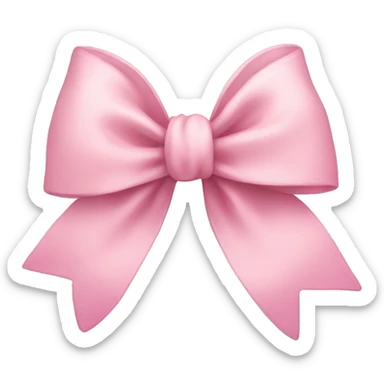Soft pink bow sticker