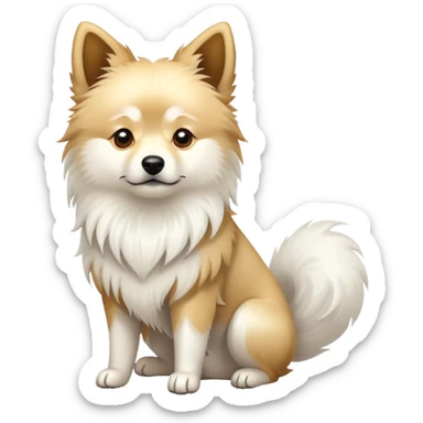 Chinese native dog white sticker