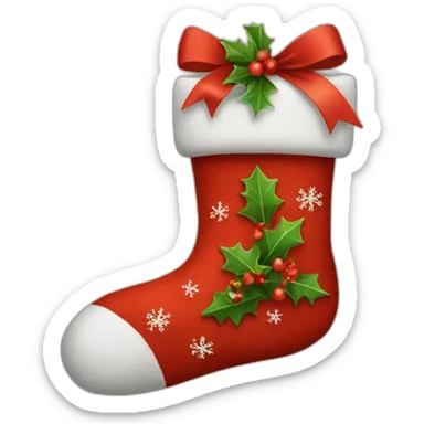christmas sock sticker