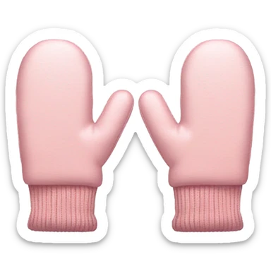 Pastel pink mittens sticker
