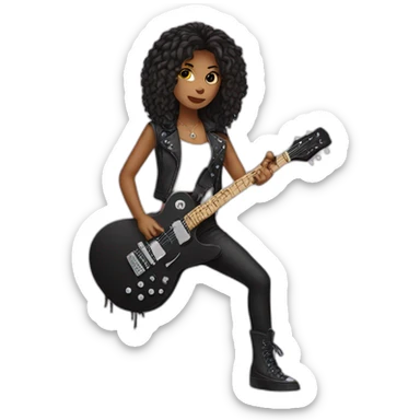 rocker girl sticker