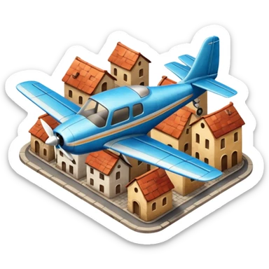 small size plane old town sticker