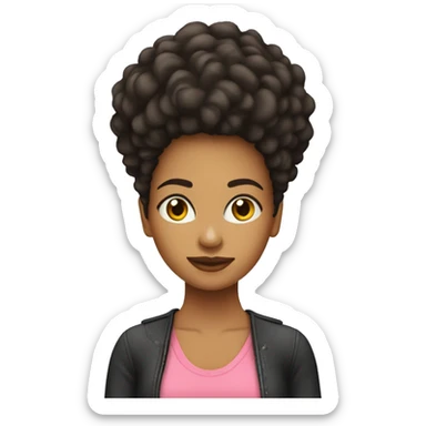 Chica mestiza con cabello afro acostada sticker