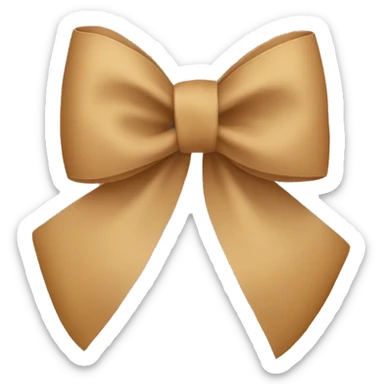 Tan bow sticker