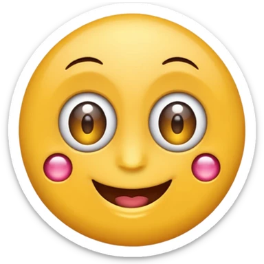 emoji sonriendo exagerado con los ojos cerrados y que sea cute sticker