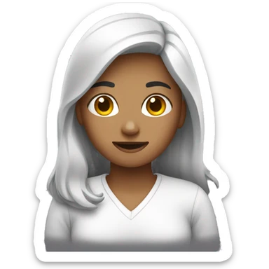 Girl send an email sticker