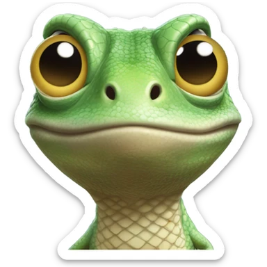 Questioning lizard sticker