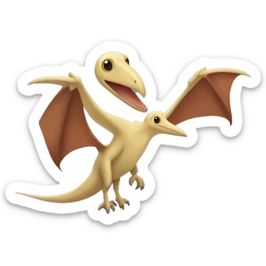 Pterodactyl holding a baby sticker