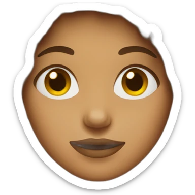 Woman with brown afro sticker