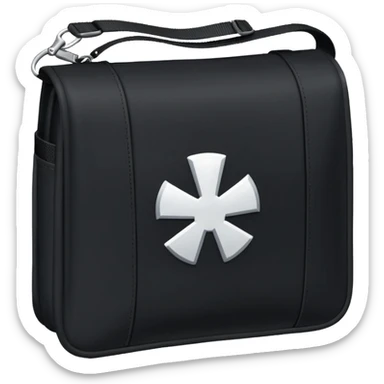 black military pouch white symmbol sticker