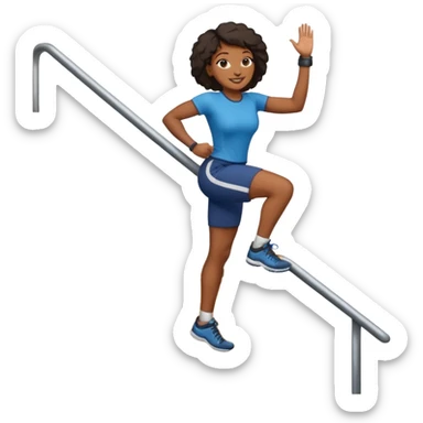 black woman climbing stairs sticker