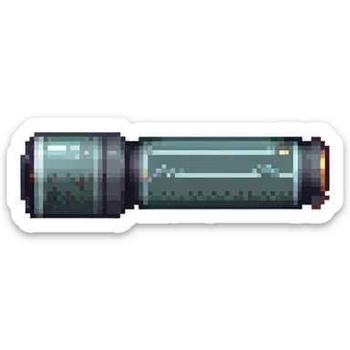 a cannon made of glass, transparent, fragile sticker