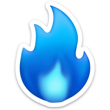 Blue fire sticker