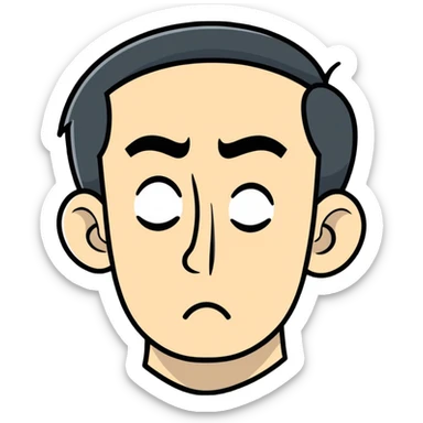 Dissapointed serious face sticker