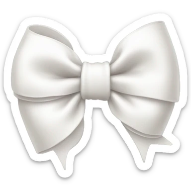 little white cute bow sticker