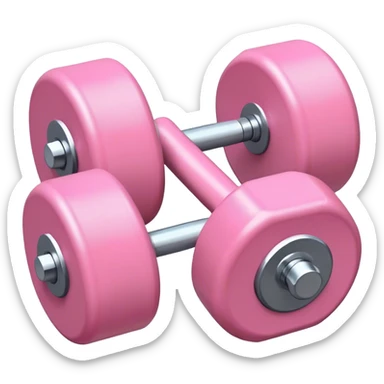 pale pink dumbell sticker
