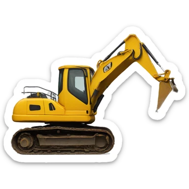 Duck on a excavator sticker