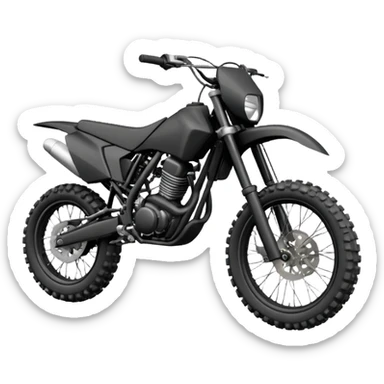 Moto cross noire sticker