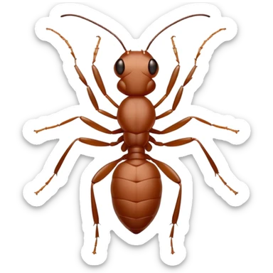 Beautiful and Majestic Ant Portrait Emoji, Head and body rendered in serene repose with a gentle, content smile, showcasing a finely detailed, compact form with eyes softly closed in tranquil slumber, Simplified yet exquisitely endearing features, highly detailed, glowing with a soft, drowsy natural light, high shine, relaxed and utterly noble, stylized with an air of timeless industrious grace, soft glowing outline, capturing the essence of a majestic ant that embodies the quiet power of nature! sticker
