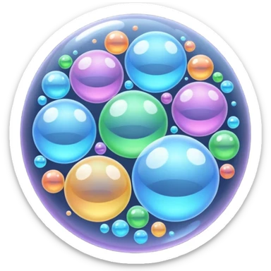bubbles flowing sticker