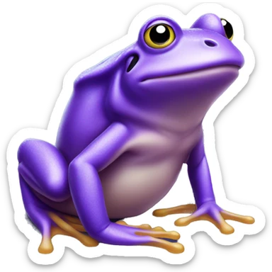 purple frog sticker
