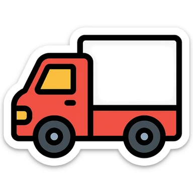 red and gray truck sticker