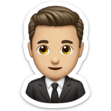 zelensky black hear sticker