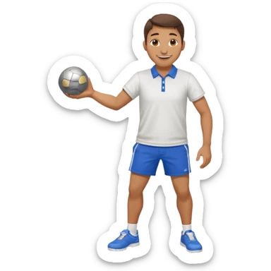 A pétanque player sticker