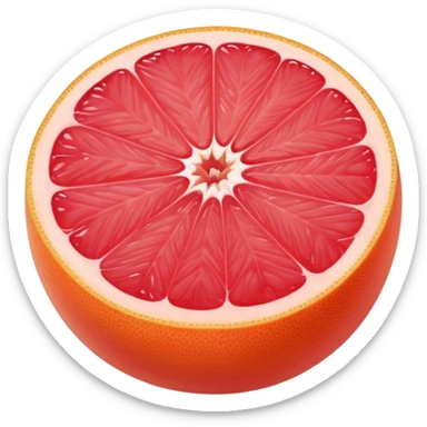 juicy grapefruit (pompelmo) with pink flesh sticker