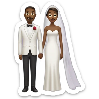 two people in love marrying sticker