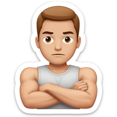 Someone mad with there arms crossed  sticker