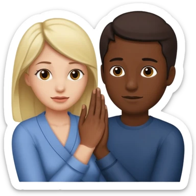 Women wraps her hand on man penis  sticker