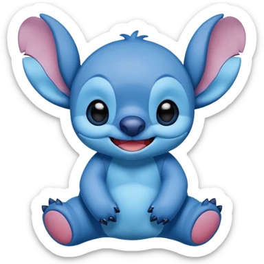 Stitch in  rosa sticker