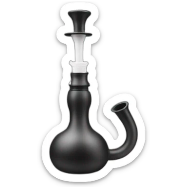 hookah blanco y negro sticker