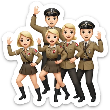 Nazis dancing sticker