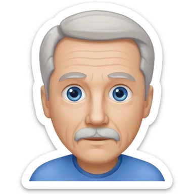 70 year old man with goatee and thinning hair sticker