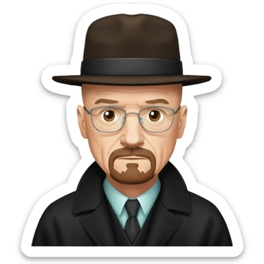 Walter white in coat  sticker